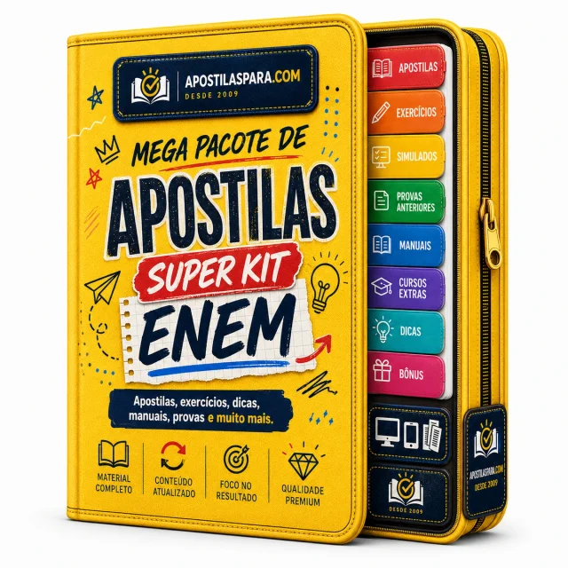 Capa do material de estudo para Enem do Apostilas Para
